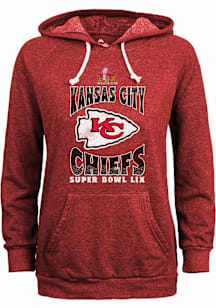 Kansas City Chiefs Womens Red 2024 Super Bowl Participant Choke Up Hooded Sweatshirt
