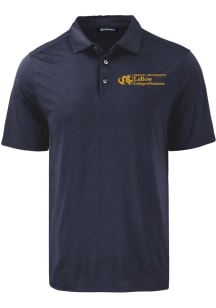 Mens Drexel Dragons Navy Blue Cutter and Buck Coastline Short Sleeve Polo Shirt