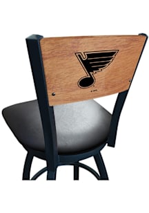 St Louis Blues Vinyl Seat Maple Back Swivel Pub Stool - Black