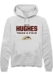 Kaelin Hughes Western Michigan Broncos Mens White NIL Stacked Box Player Hood