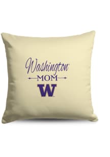 White Huskies Mom 18x18 Throw Pillow