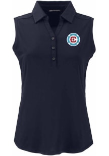 Cutter and Buck Chicago Fire Womens Navy Blue Forge Eco Polo Shirt