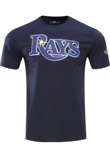 Pro Standard Tampa Bay Rays Navy Blue Classic Chenille Short Sleeve T Shirt