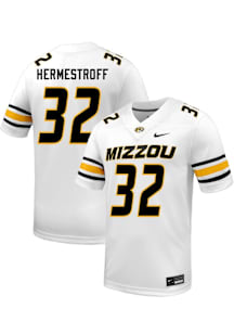 Maddux Hermestroff  Nike Missouri Tigers White NIL Name And Number Football Jersey