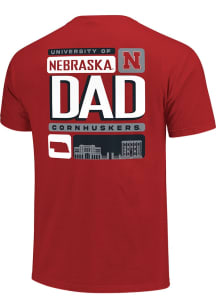 Nebraska Cornhuskers Tiles Dad Short Sleeve T Shirt - Red