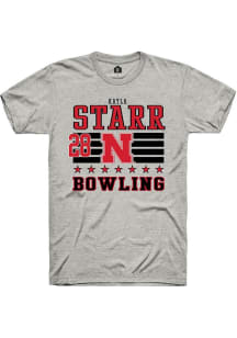 Kayla Starr Rally Mens Ash Nebraska Cornhuskers NIL Striped Player T Shirt