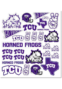 TCU Horned Frogs 8"x10" Sheet Stickers - Purple