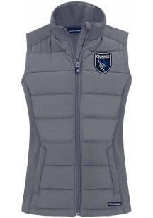 Cutter and Buck San Jose Earthquakes Womens Graphite Evoke Vest