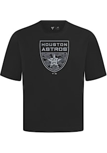 Levelwear Houston Astros Black Signature Knit Buckler Short Sleeve Fashion T Shirt