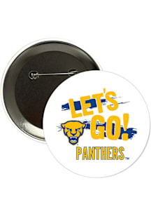 Pitt Panthers 3" Lets Go Button - Navy Blue