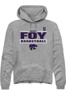 Aniya’ Foy Rally Mens Graphite K-State Wildcats NIL Stacked Box Player Hood