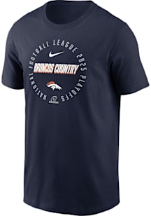 Nike Denver Broncos Navy Blue 2025 Playoff Participant Short Sleeve T Shirt