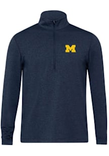 lululemon Michigan Wolverines Mens Navy Blue Jersey Half Zip Long Sleeve Qtr Zip Pullover