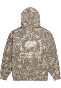 Uscape Kansas Jayhawks Mens Natural Back Bay Camo Long Sleeve Hoodie