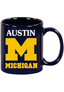 Michigan Wolverines 11 oz AUSTIN Ceramic Mug - Navy Blue