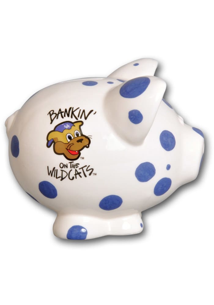 Kentucky Wildcats Polka Dot Piggy Piggy Bank