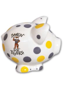 LSU Tigers Polka Dot Piggy Piggy Bank