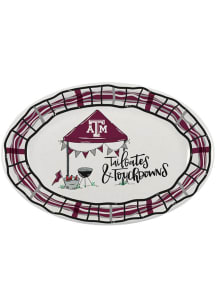Texas A&amp;M Aggies 18x12 Melamine Oval Tailgate Serving Tray
