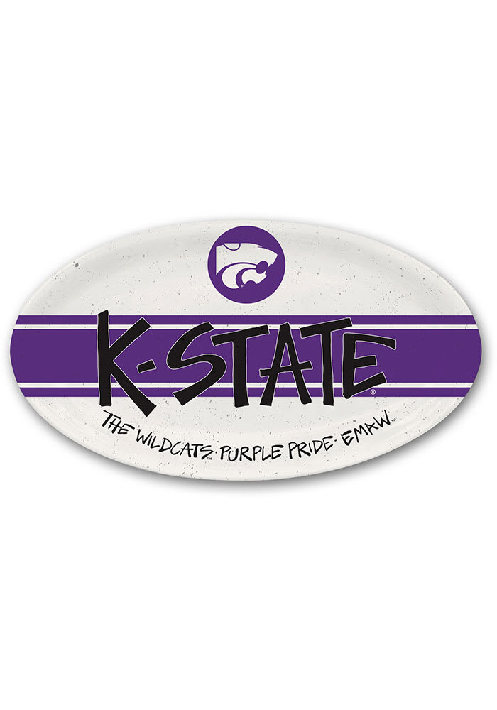 K-State Wildcats 6.75 x 12.25 Oval Melamime Serving Tray