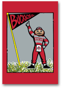 Ohio State Buckeyes Mascot Garden Flag