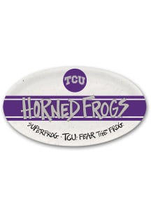 TCU Horned Frogs 6.75x12.25 Melamine Oval Serving Tray
