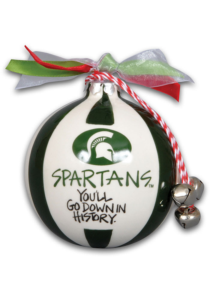 Michigan State Spartans Reindeer Ornament
