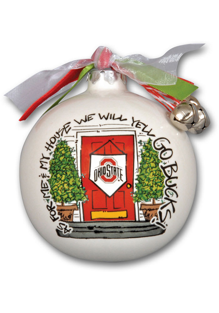 FTH 57470 Ohio State Buckeyes Snowman Christmas Ornament