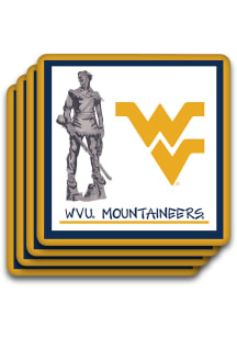 West Virginia Mountaineers 4 PC Set Coaster