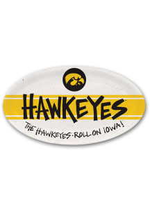 Iowa Hawkeyes 6.75 x 12.25 Oval Melamine Serving Tray