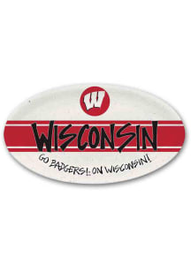 Wisconsin Badgers 6.75x12.25 Melamine Oval Serving Tray