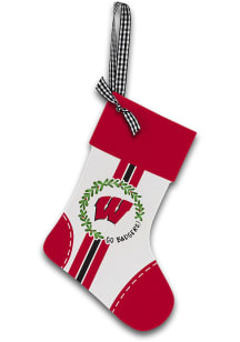 Red Wisconsin Badgers 4.75in X 6.62in Ornament