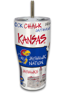 Kansas Jayhawks Stainless Stainless Steel Tumbler - Blue