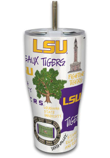 LSU Tigers Stainless Stainless Steel Tumbler - Purple
