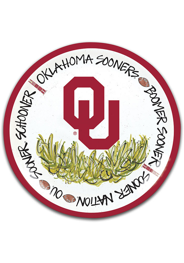 Oklahoma Sooners 4pc Melamine Plate