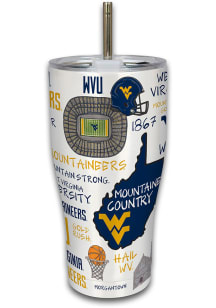 West Virginia Mountaineers Stainless Stainless Steel Tumbler - Blue