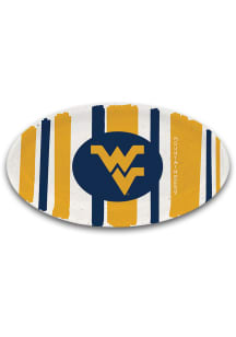 West Virginia Mountaineers Striped Oval Serving Tray