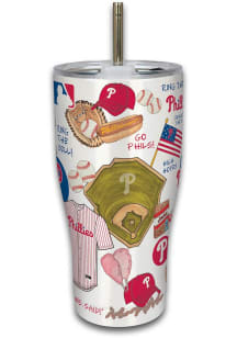 Philadelphia Phillies 30oz Campus Icons Stainless Steel Tumbler - Red