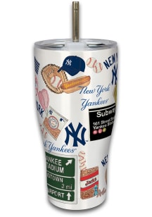 New York Yankees 30oz Campus Icons Stainless Steel Tumbler - Navy Blue