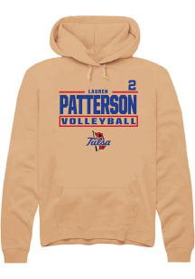 Lauren Patterson Rally Mens Gold Tulsa Golden Hurricane NIL Stacked Box Player Hood