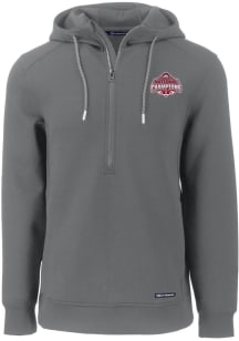 Mens Ohio State Buckeyes Dark Grey Cutter and Buck 2024 Football National Champion Roam Long Sle..