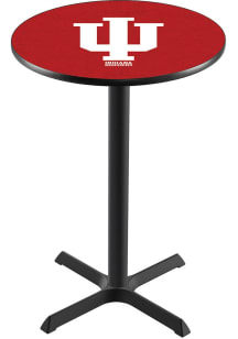 Black Indiana Hoosiers Cross Base Pub Table