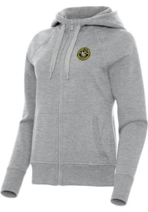 Antigua Pittsburgh Riverhounds SC Womens Grey Victory Long Sleeve Full Zip Jacket