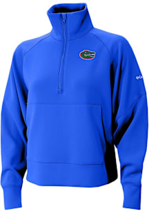 Columbia Florida Gators Womens Blue Heat Seal Wickham Hills Qtr Zip Pullover