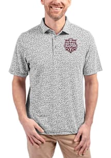 Cutter and Buck Indiana Hoosiers Mens Black 2025 CFP National Champions Virtue Eco Pique Botanical..