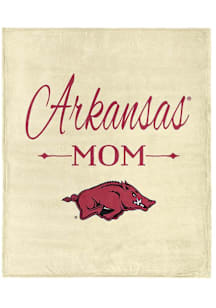 Arkansas Razorbacks Mom Silk Touch Fleece Blanket - White