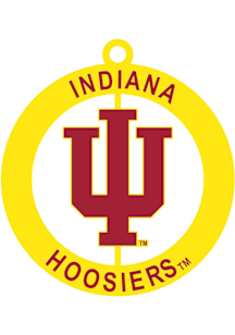 Red Indiana Hoosiers Retro Mascot Spinner Keychain