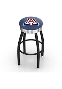 Arizona Wildcats 3 Ring Chrome Seat Pub Stool - Black