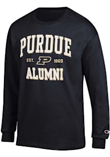 Champion Purdue Boilermakers Black Est Alumni Jersey Long Sleeve T Shirt