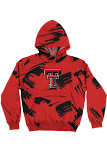 Vive La Fete Texas Tech Red Raiders Youth Red Paint Brush Long Sleeve Hoodie