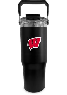 Black Wisconsin Badgers Bucket Stainless Steel Tumbler